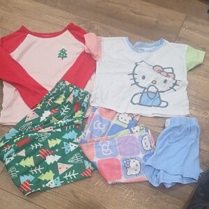 Cat & Jack Festive Tree and Hello Kitty Pajama Set